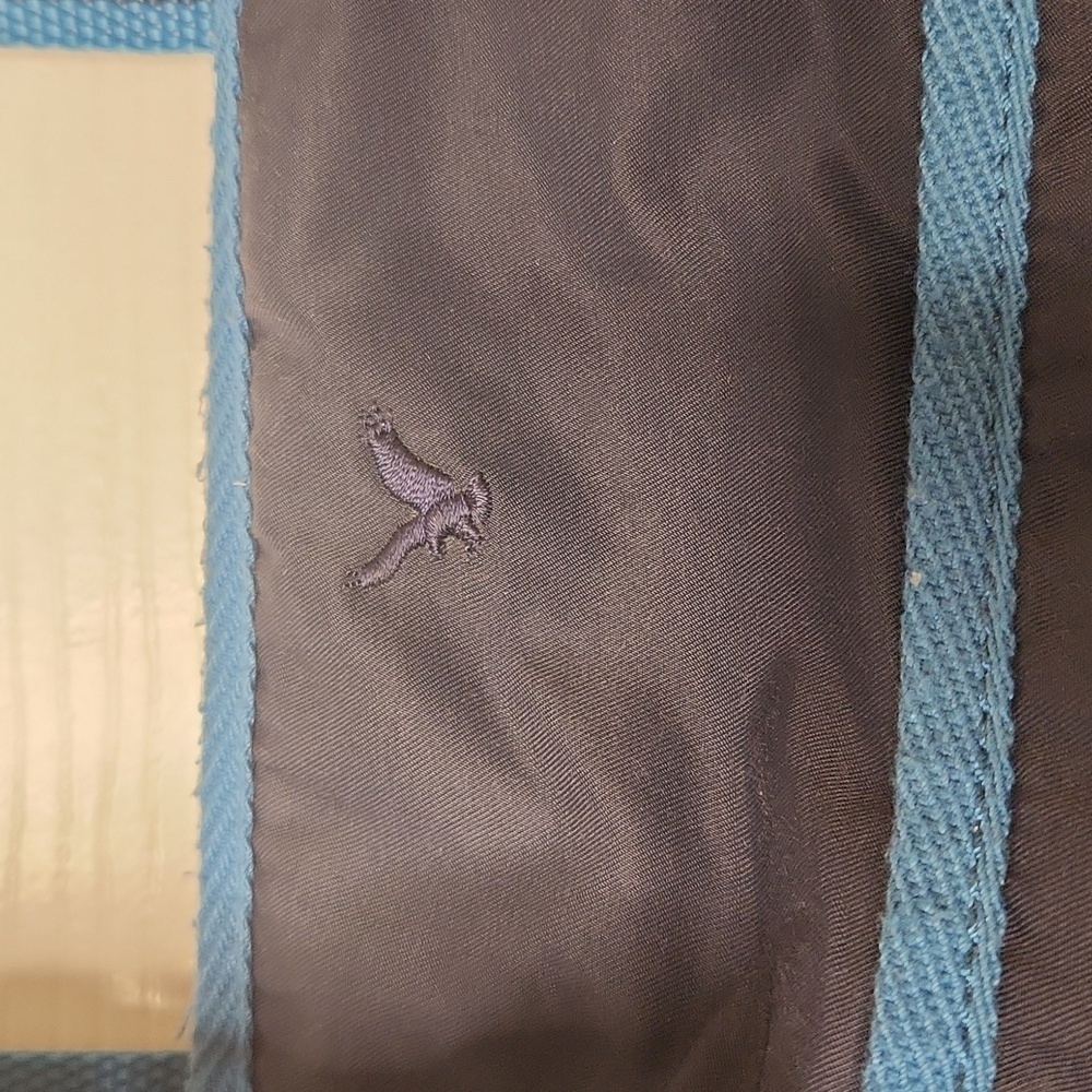 American Eagle Dark Blue Nylon/Cotton Canvas Tote Bag - Picture 2 of 13